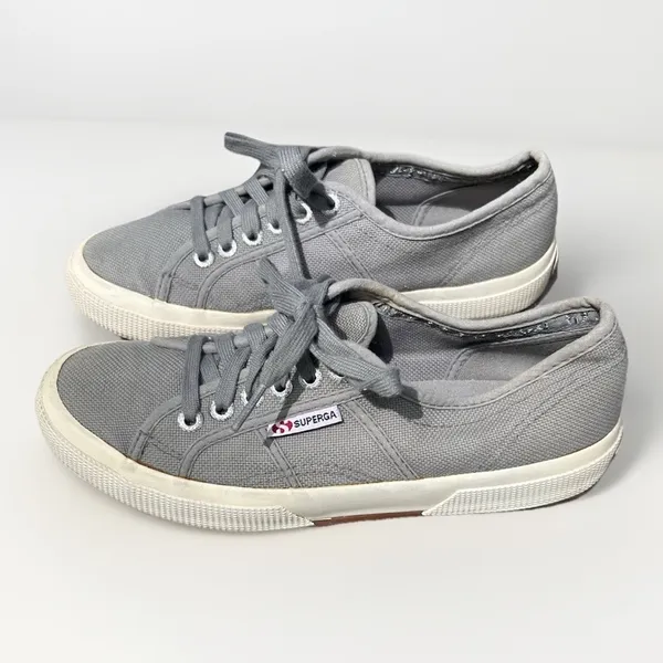 SUPERGA 2750 Cotu Classic Sneakers‎ Light Gray Size 8.5 EU 39 Minimalist Casual - Image 3