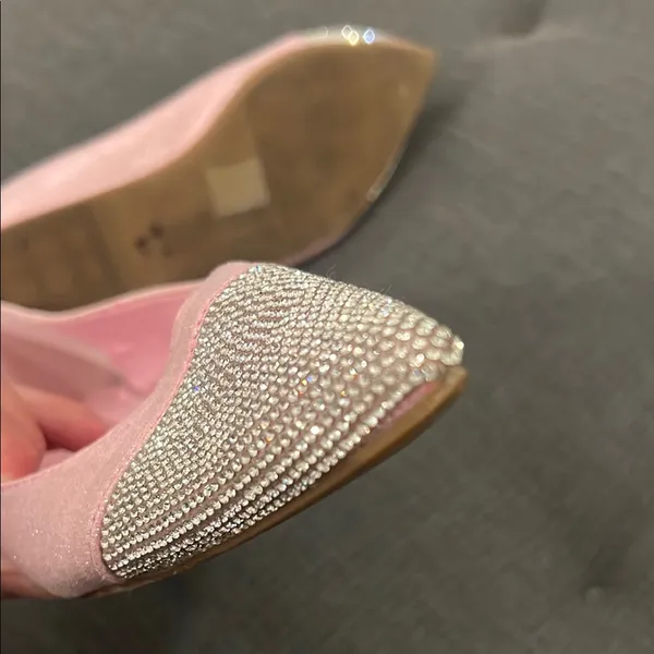 Chic Pink and Silver Flats Elegant Slip-On Shoes - Image 6
