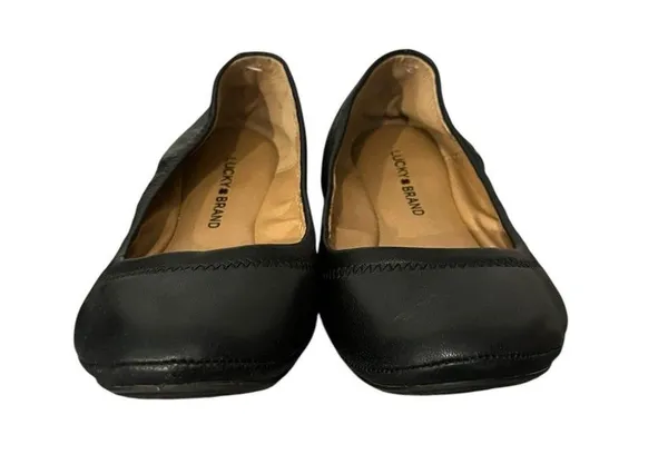 Lucky Brand Erin Black Leather Ballet Flats 7.5 - Image 4