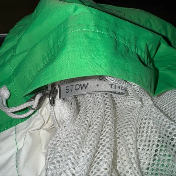 THE NORTH FACE Hyvent Kelly Green Hooded Rain Jacket Windbreaker 2012 Womens XS - Image 8