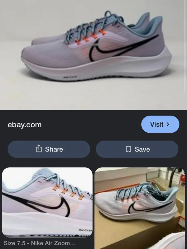 Nike Zoom Air zoom Pegasus lace up running sneakers swoosh size 9.5 M ladies - Image 10