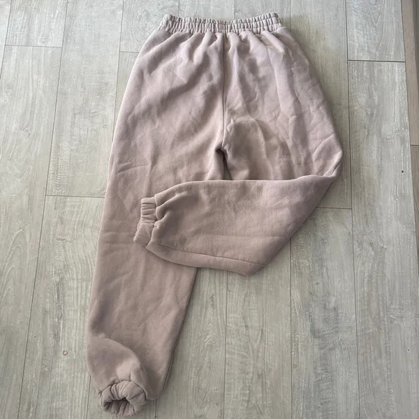 Soft Tan Fleece Joggers Comfort Size Medium Sweatpants - Image 5