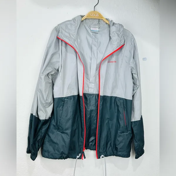 Columbia Light Gray Jacket with Red Logo - Image 3