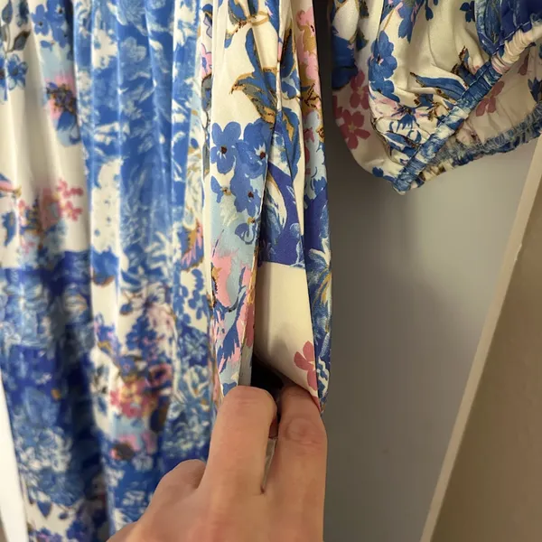 Baevely Smocked Boho Puff Sleeve Floral Maxi Dress - Image 6