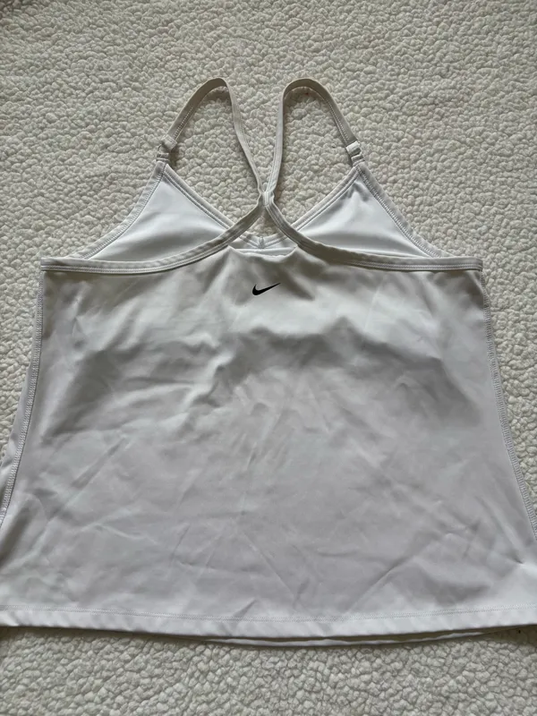 Nike Dri-FIT Indy Built-in Sports Bra Tank Top - White in XL activewear fitness NikeDriFit Athleisure Yoga - Image 4