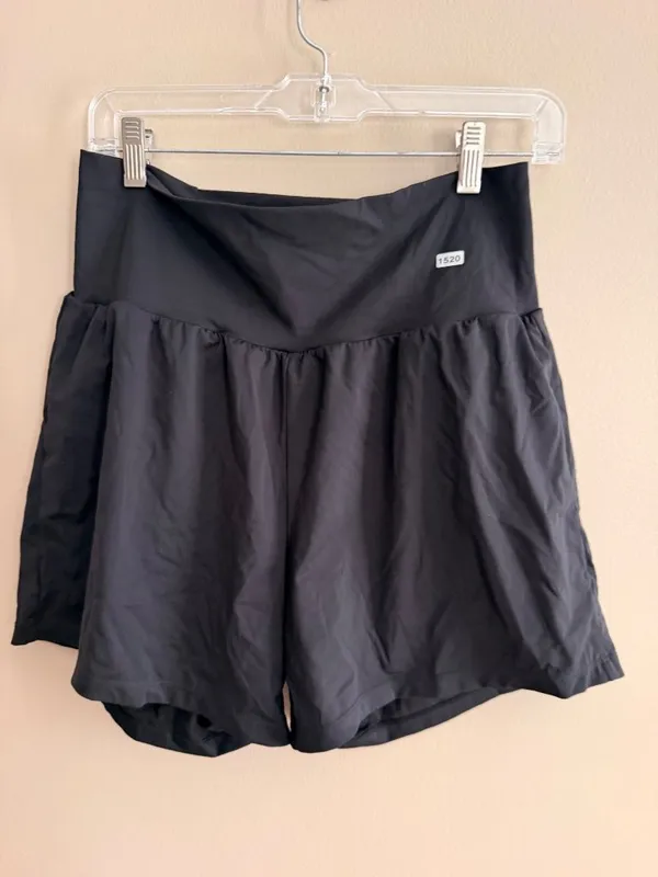 Halara L long Womens High-Waist Black Athletic Shorts With Built-In Shorts Size - Image 3