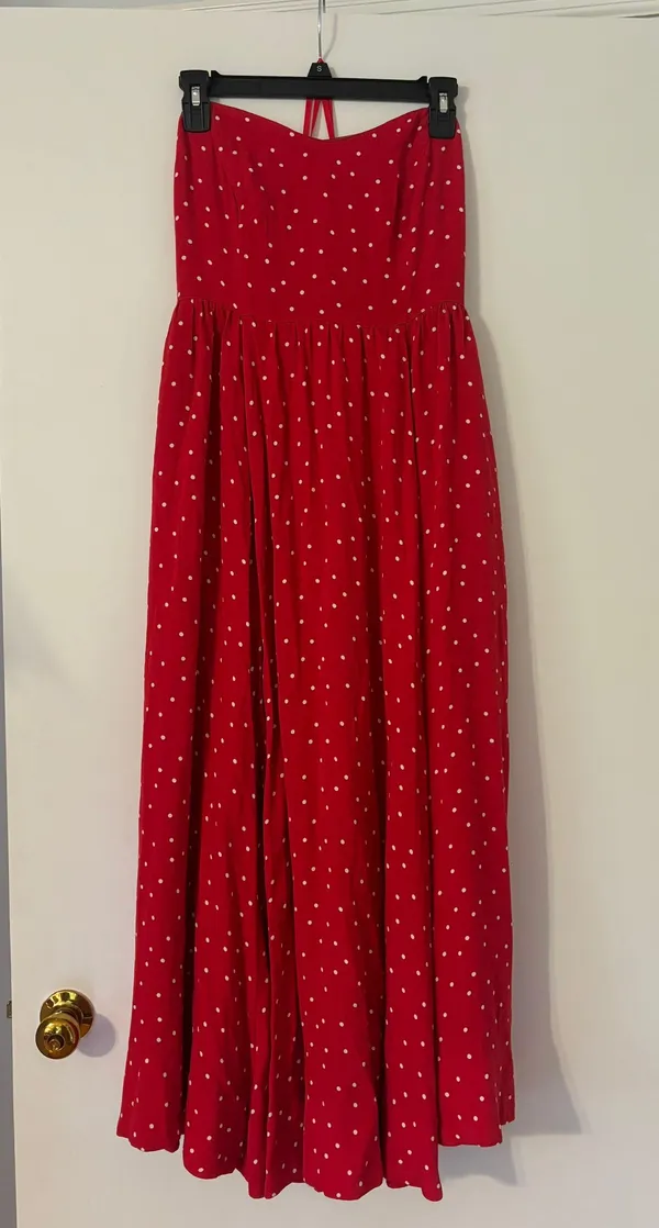 Free People Red Midi Dress - Image 3