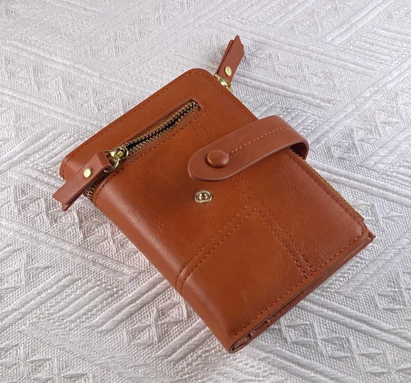 Wallet for Women,Trifold Snap Closure Wallet,Credit Card Holder Coin Purse - Image 3