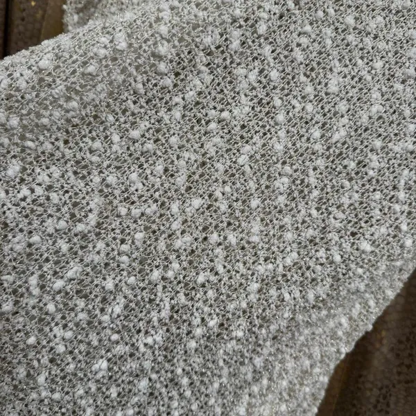 Aeropostale‎ Ivory Metallic Gold Semi Sheer Popcorn Knit Sweater Medium - Image 6