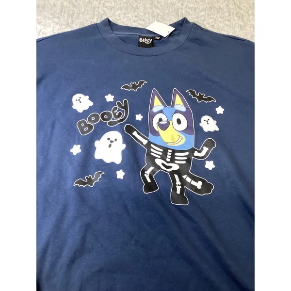 Bluey Halloween Booey‎ Skeleton Ghost Navy Blue Sweatshirt XL BBLUK72MLC - Image 2