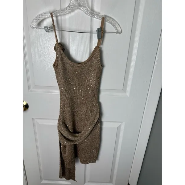 JLUXLABEL Gold Golden Dusk Sequin Dress S - Image 7