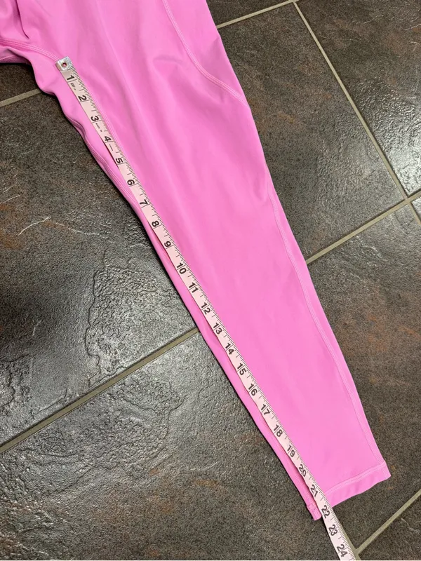 LSKD Fusion High Rise 7/8 Leggings Pockets Spark Pink Medium Gym Workout Fitness - Image 13