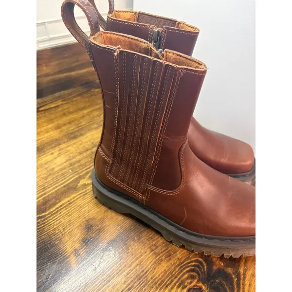 Doc Martens Brown Amaayah Lo Leather Boots Size 6 Women - Image 5