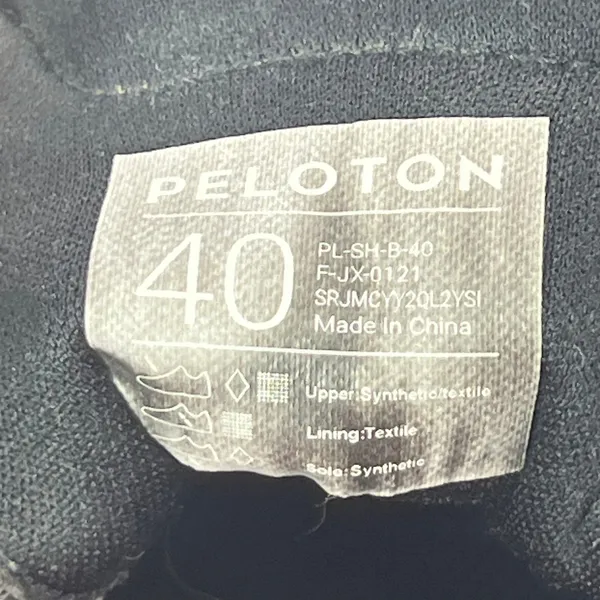 Peloton Cycling Shoes Unisex Size 40 Black Red Hook Loop Ratchet Buckle Cleats - Image 5