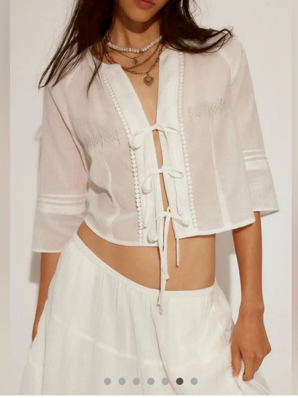 Free People Bright Side Midi Skirt Set in Tofu S/M - Image 11