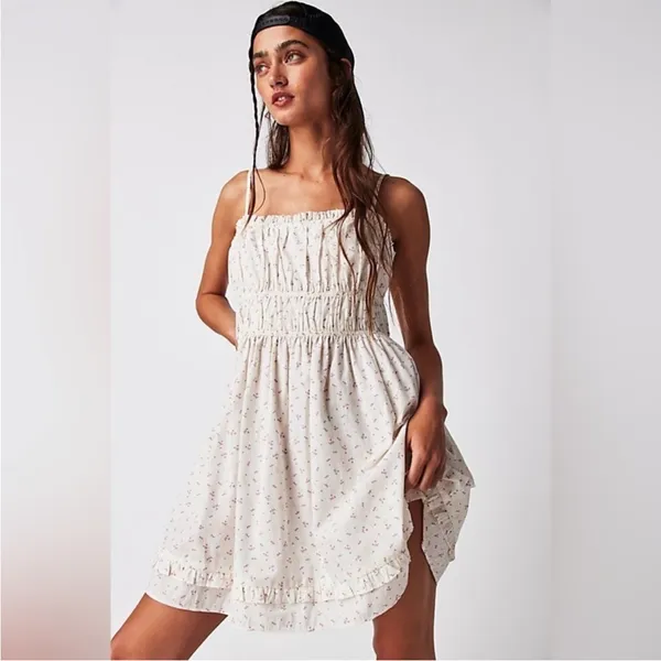 Free People Gabby Cherry Print Mini Dress Size XS - Image 2