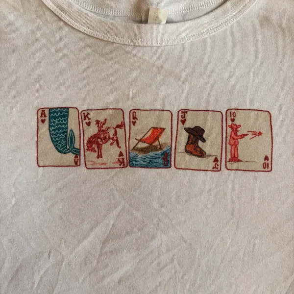 Ghost Cowboy Baby Tee White - Image 2