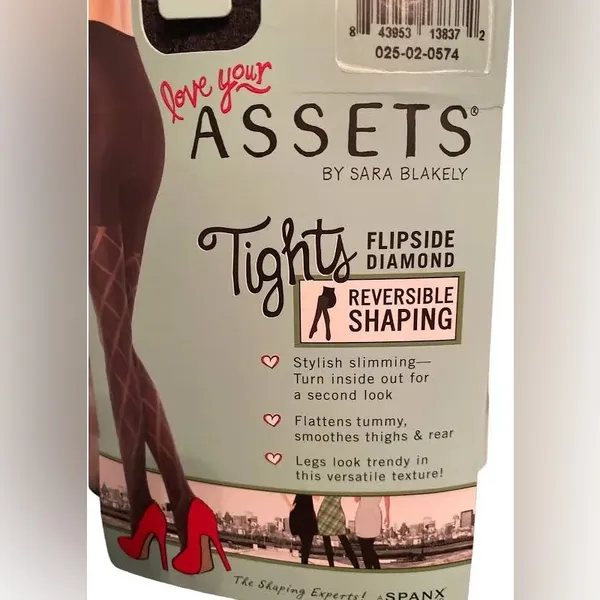 NWT Spanx Love Your Assets Flipside Diamond Reversible Shaping Tights Size 2 - Image 5