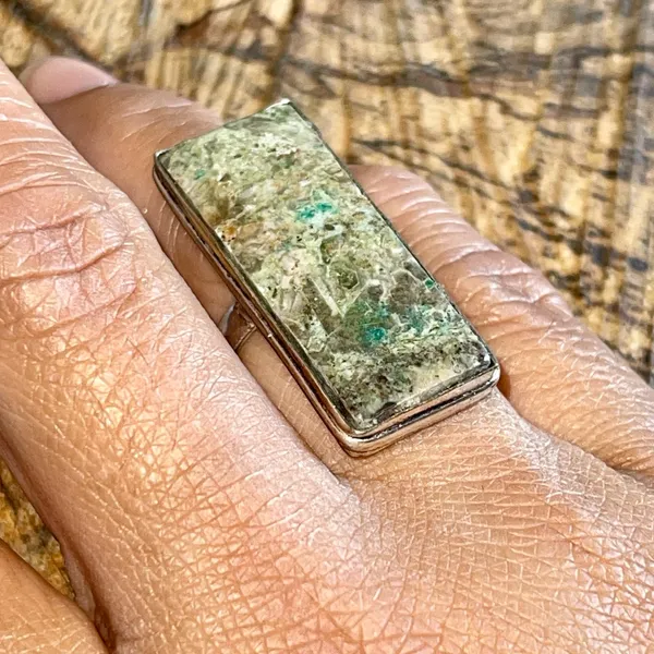 Chrysocolla Ring Size 6 Green - Image 4