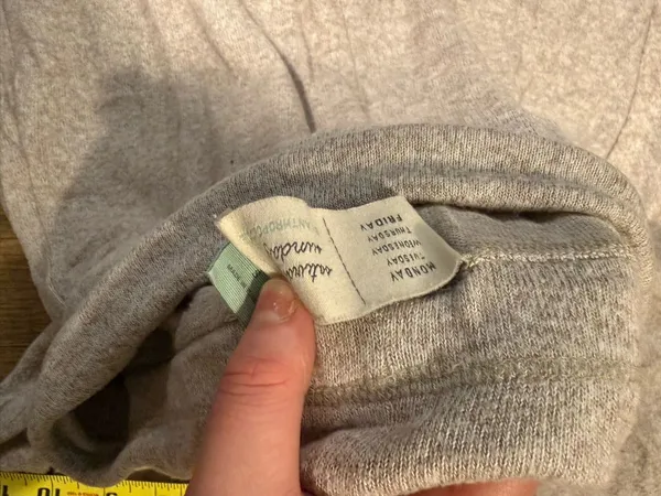 Anthropologie Grey Fold Over Button Leg Lounge Pants: Size Small - Image 3