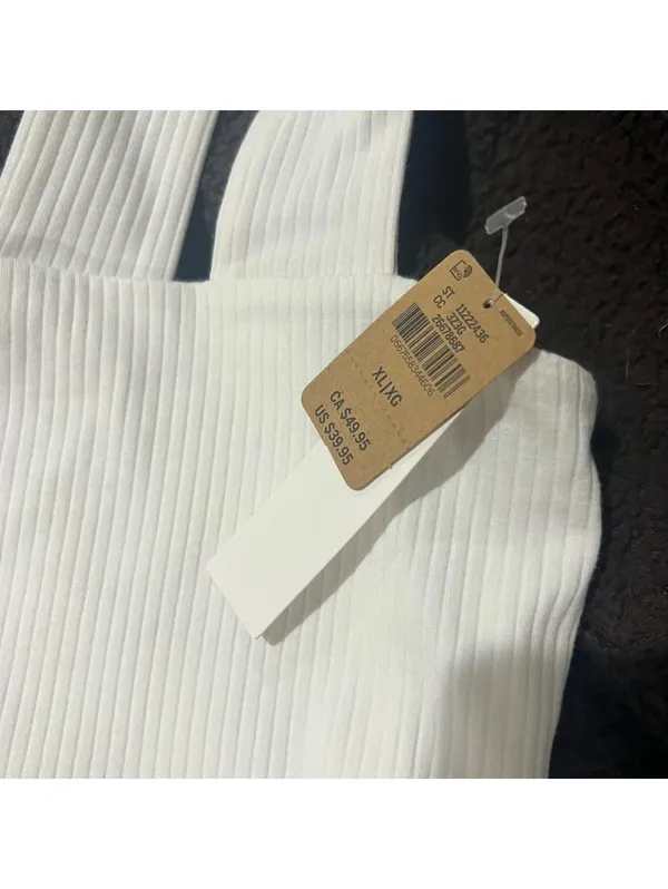 Victoria's Secret Pink White Ribbed Mini Dress XL - Image 4
