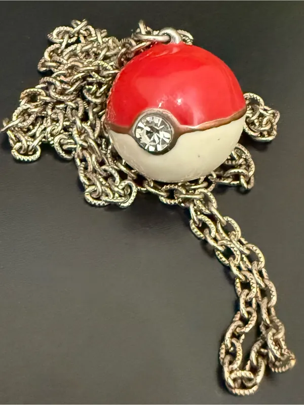POKEMON Enameled Ball Pokeball Pendant Necklace - Image 2