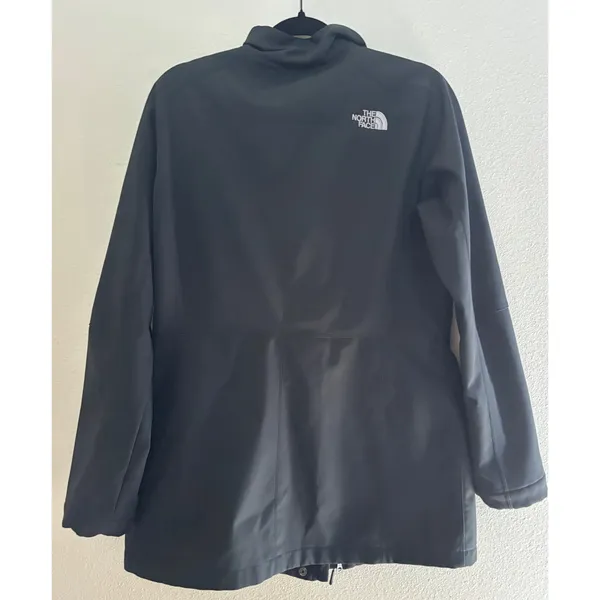 The North Face Apex Softshell Jacket Womens L Black Windproof Mid Length Coat - Image 4