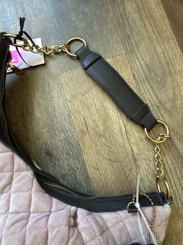 NWT Juicy Couture Blush Pink Quilted Velour Hobo Shoulder Bag Y2K - Image 5