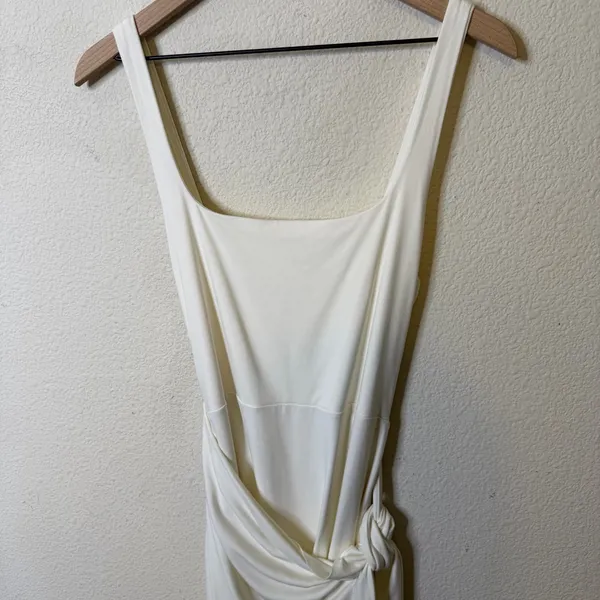Aritzia Wilfred Saturn Wrap Dress White Sleeveless Womens Size L‎ - Image 7