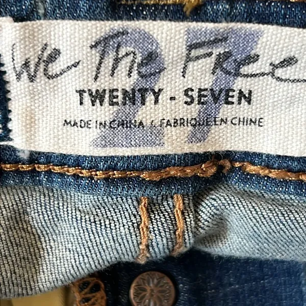 We the Free People High Waist Extreme‎ Flare Jeans Button Fly Stretch SZ 27 - Image 8