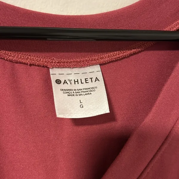Athleta Maroon Wrap Back Soft Cozy Shirt Size Large - Image 2