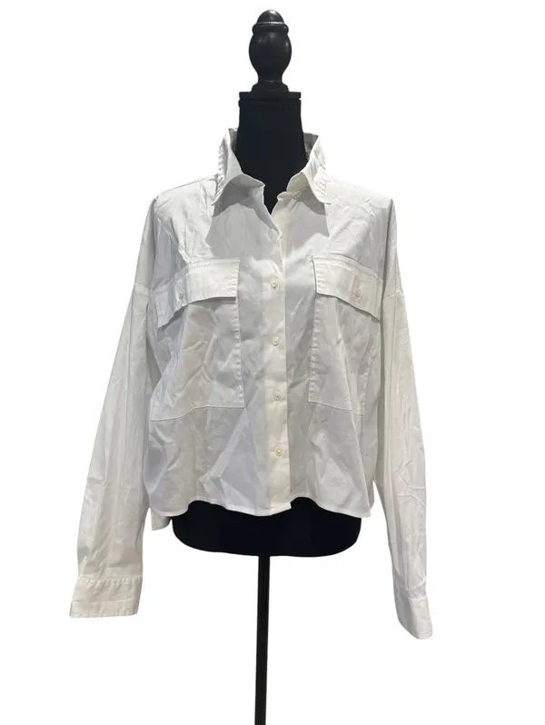 Ann Taylor White Long Sleeve Button-Up Shirt - Image 2
