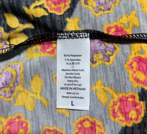 LuLaRoe Tunic Top Sz L IRMA Floral Print High/Low Hem Short Sleeves Oversized - Image 5