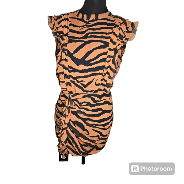 All Saints Hali Zephyr Tiger Print Mini Dress - Image 4