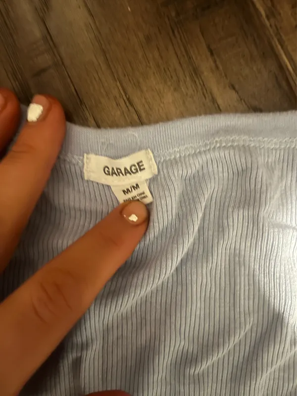 Garage Blue Long Sleeve Scoop Neck  - Image 4