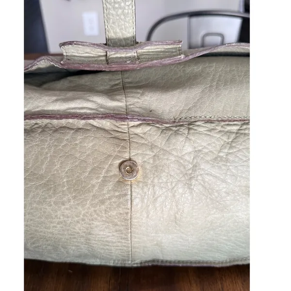 Schuler & Sons Philadelphia Anthropologie Sage Green Pebbled Leather Satchel Bag - Image 16