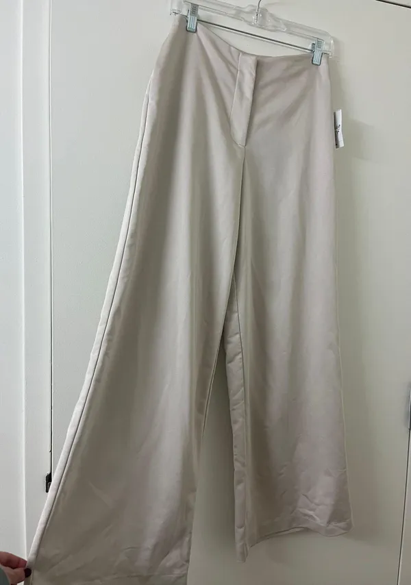 Satin Trousers Tan - Image 2