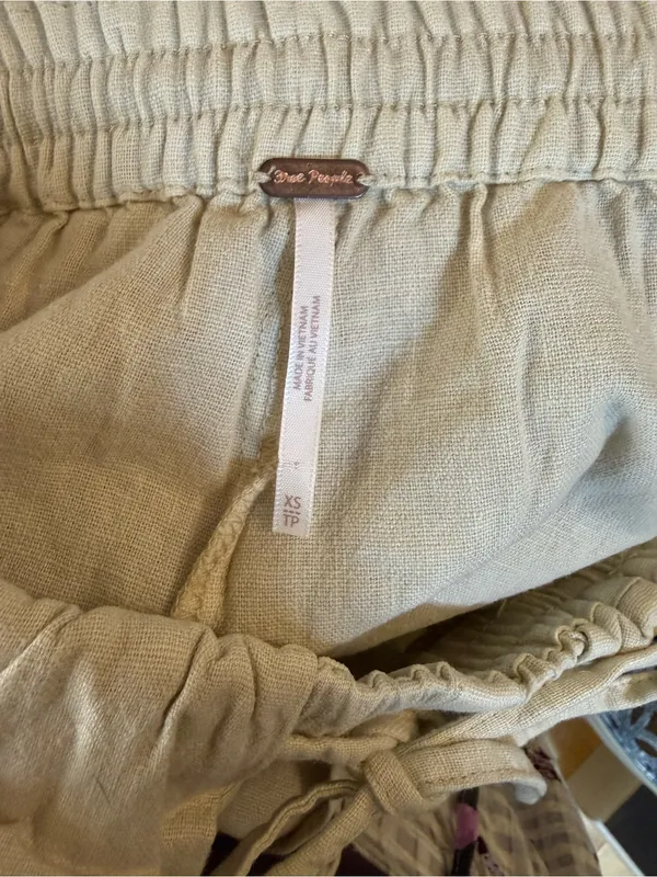 ✨NWOT Free People Chambers Linen Laid Back Pull On Pants XS✨ - Image 9