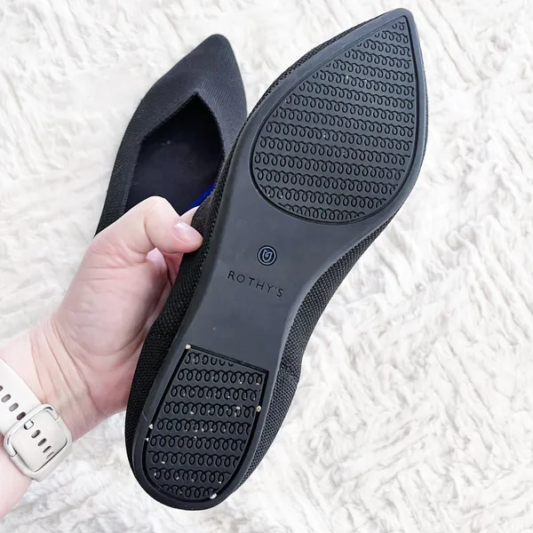 Rothy’s The Point Black Knit Flats Sustainable Washable - Image 8