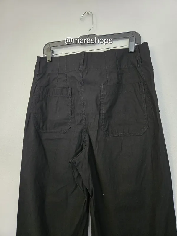 Maeve The Colette Cropped Wide-Leg Pants Black - Image 6