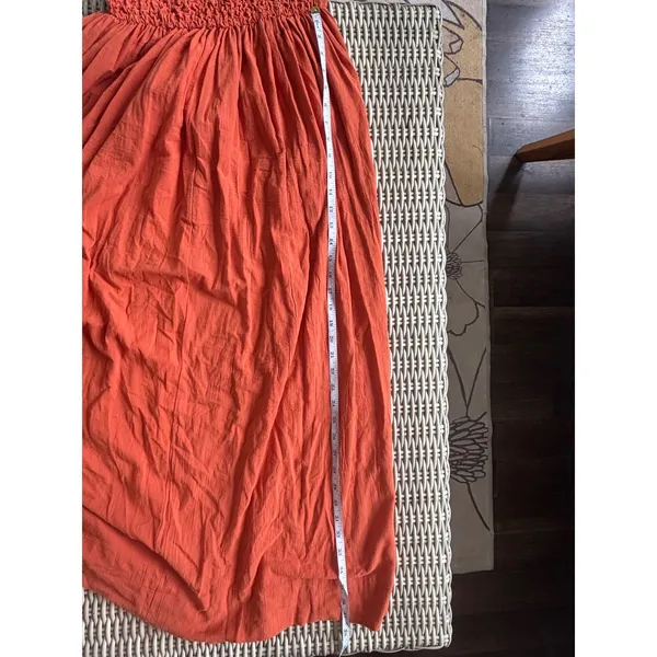 Free People All Eyes on You Maxi Dress Medium Boho Smocked prairie flattering - Image 8