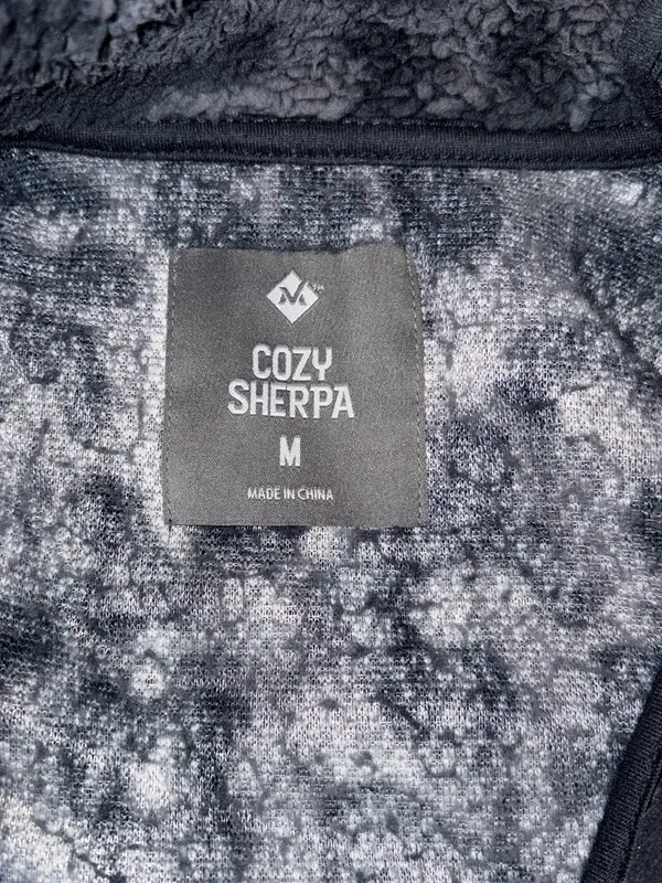 Member's Mark Cozy Sherpa Leopard Print Fleece Snap Button Jacket Medium - Image 7