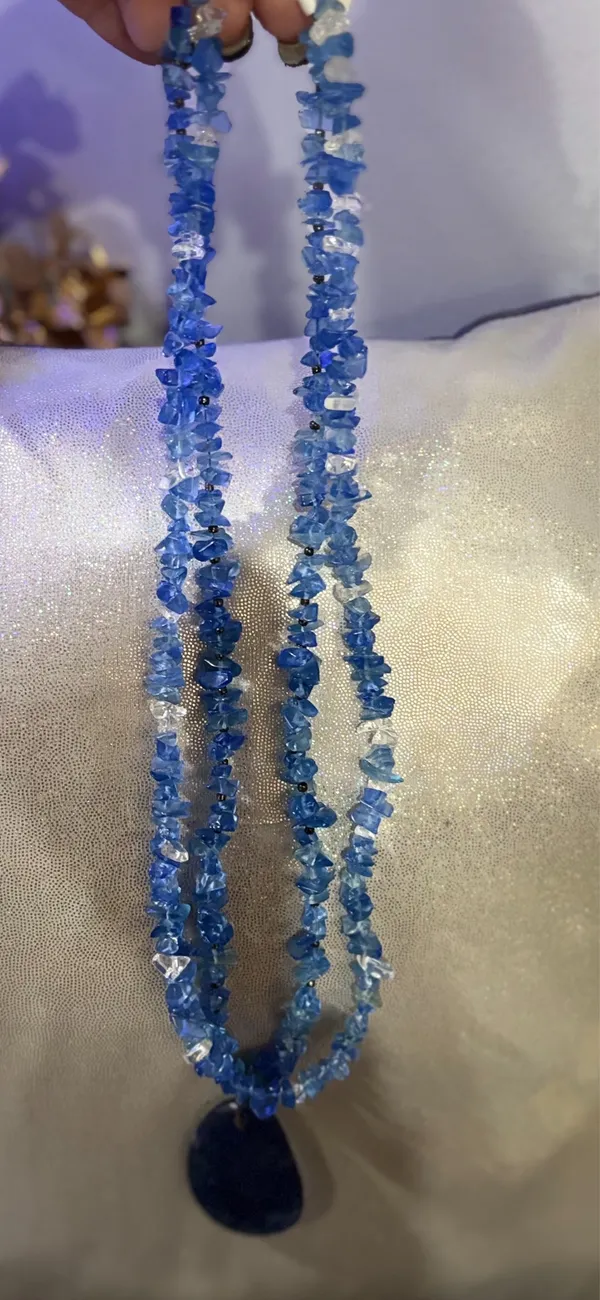 Blue Quartz Statement Necklace – Hand-Strung, One of a Kind - Image 5