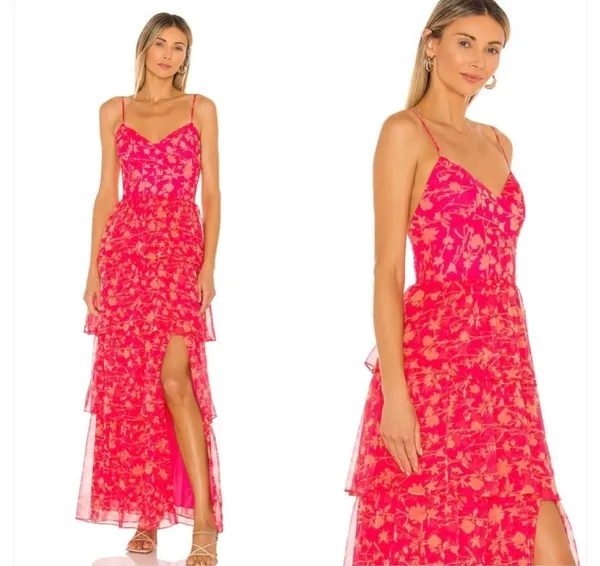 Amanda Uprichard Thaddea Maxi Dress Brookeside Women Size Small Wedding Guest - Image 2