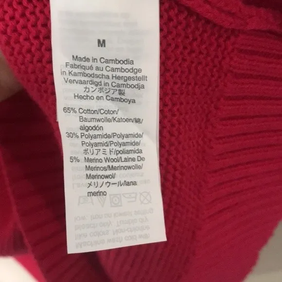 J. Crew Classic mock Turtleneck Sweater Size Medium Cotton merino wool blend - Image 8