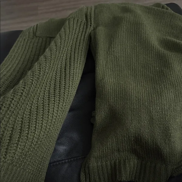 Poof Apparel Cardigan Elegant Olive Women's Size S - Image 7