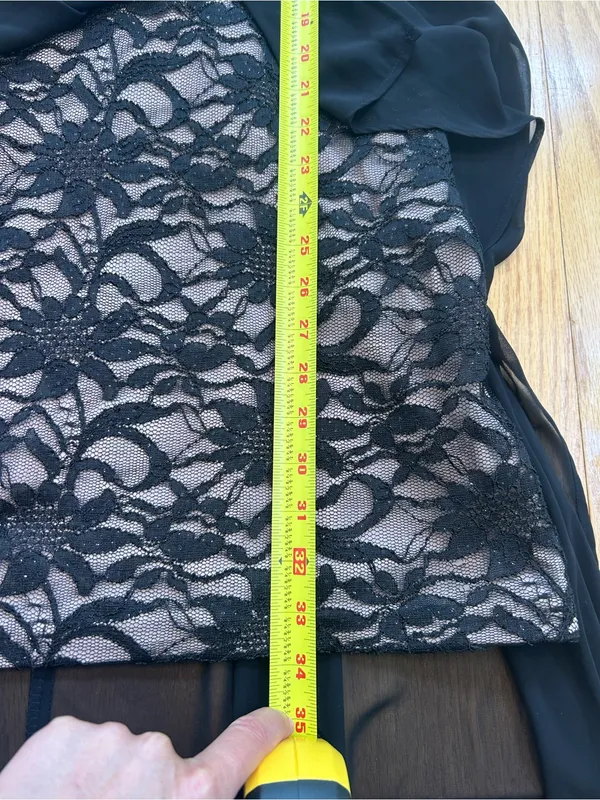 Nightway Size 10 Black Lace Hi-Lo Dress Whimsigoth Fairy Cocktail Sleeveless‎ - Image 11