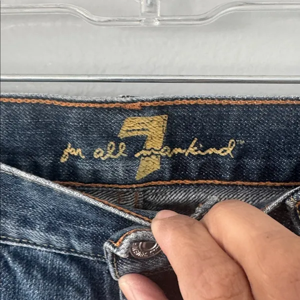 7 for All Mankind Women's Boot Buttonfly Jeans Size 30 Relaxed Fit Streetwear - Image 2