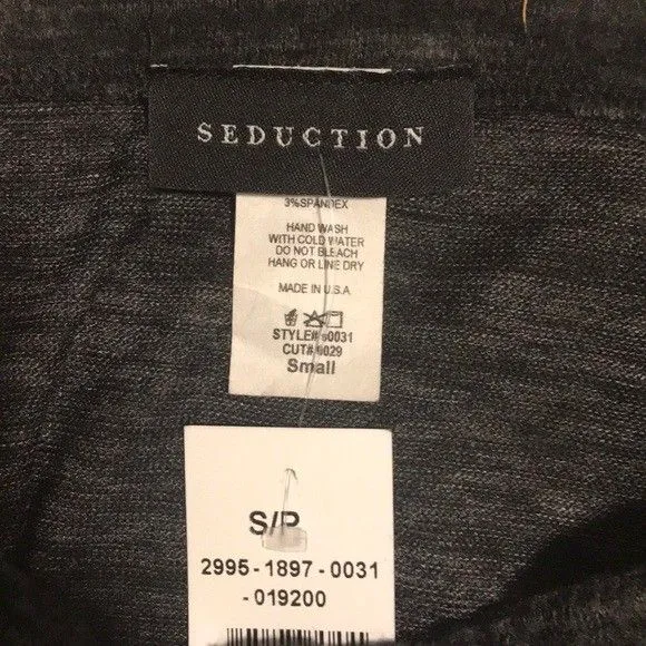 Seductions NWT Small Solid Plain Dark‎ Gray Thin Mini Skirt Womens - Image 6