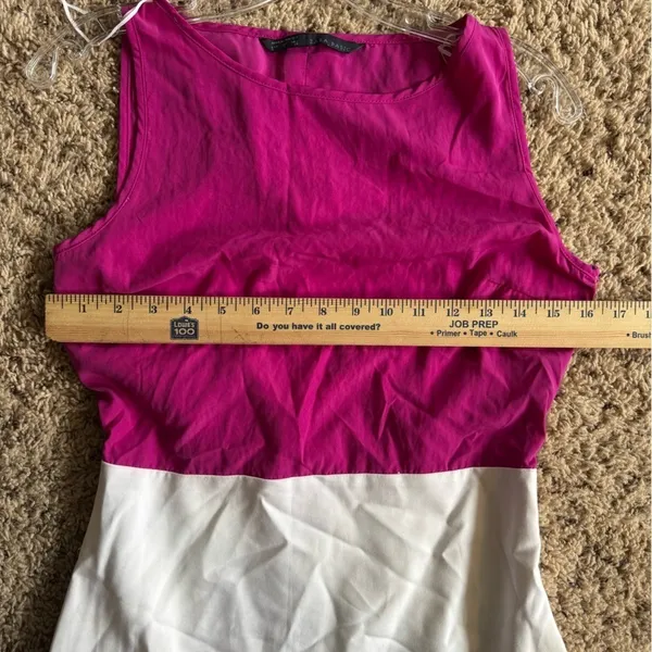 NWT Zara Magenta & White Aline Dress, Small‎ - Image 7
